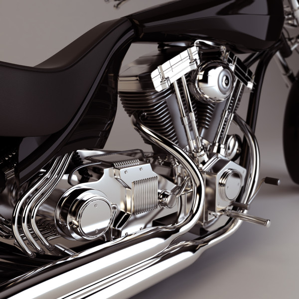 custom chopper 3d max - Custom Chopper by platinum3dmodels